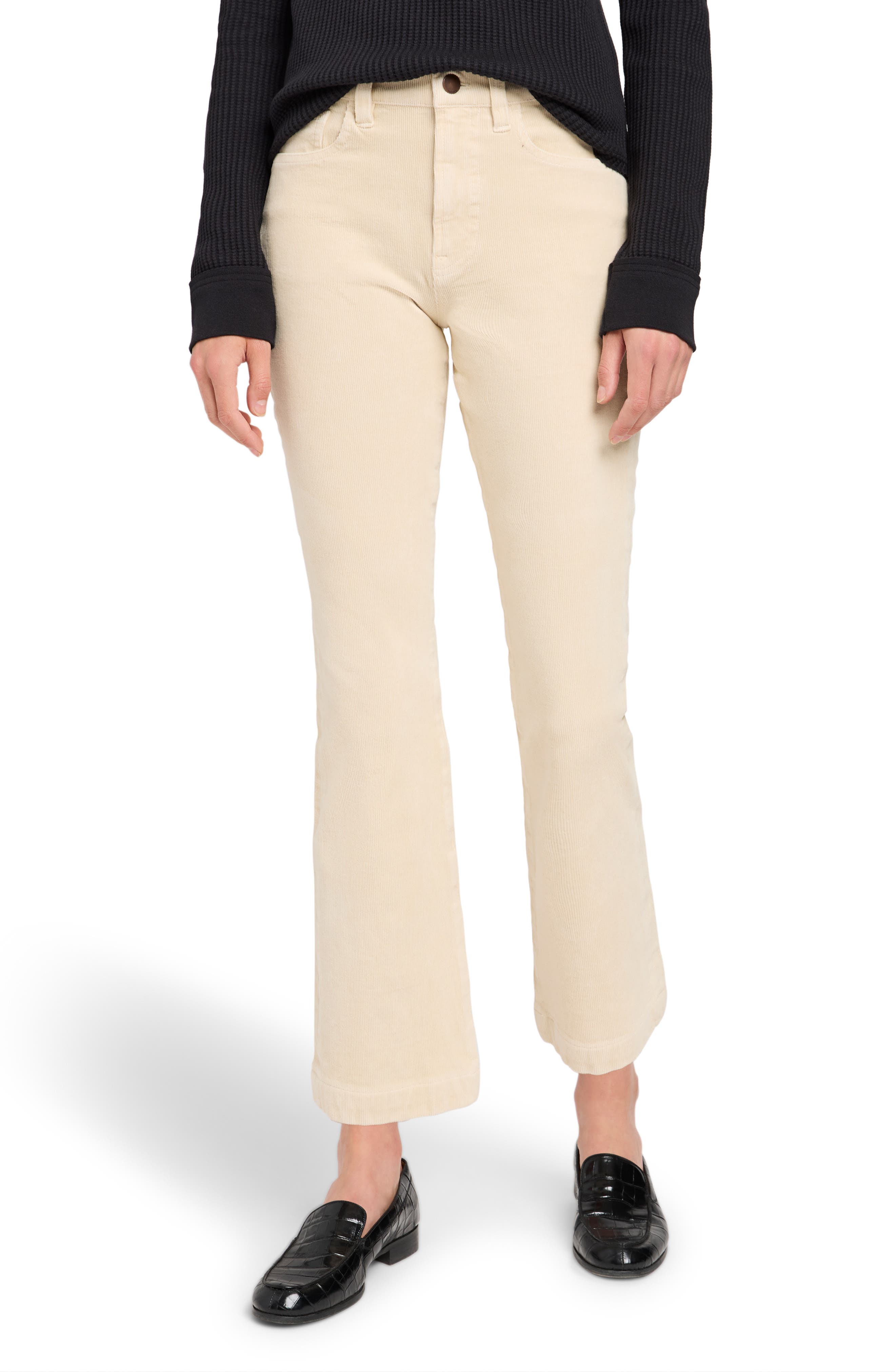 Faherty High Waist Ankle Flare Leg Corduroy Pants
