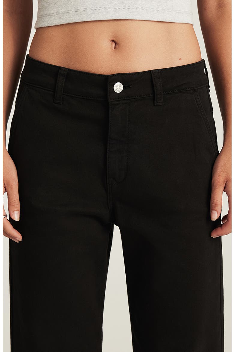 Lauren High Waist Casual Stretch Twill Pants, Alternate, color, BLACK CASUAL TWILL