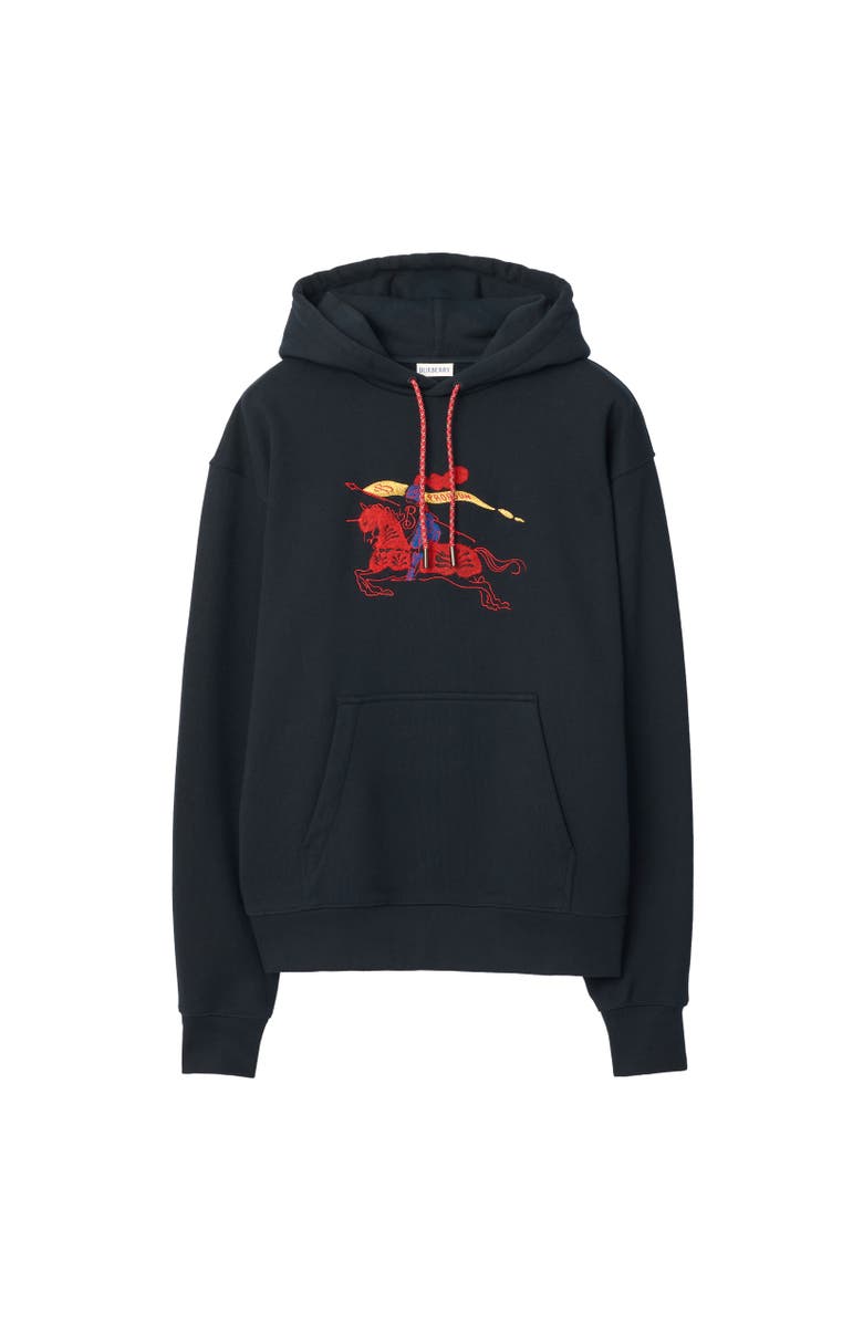 Burberry Knight Cotton Hoodie, Alternate, color, Navy