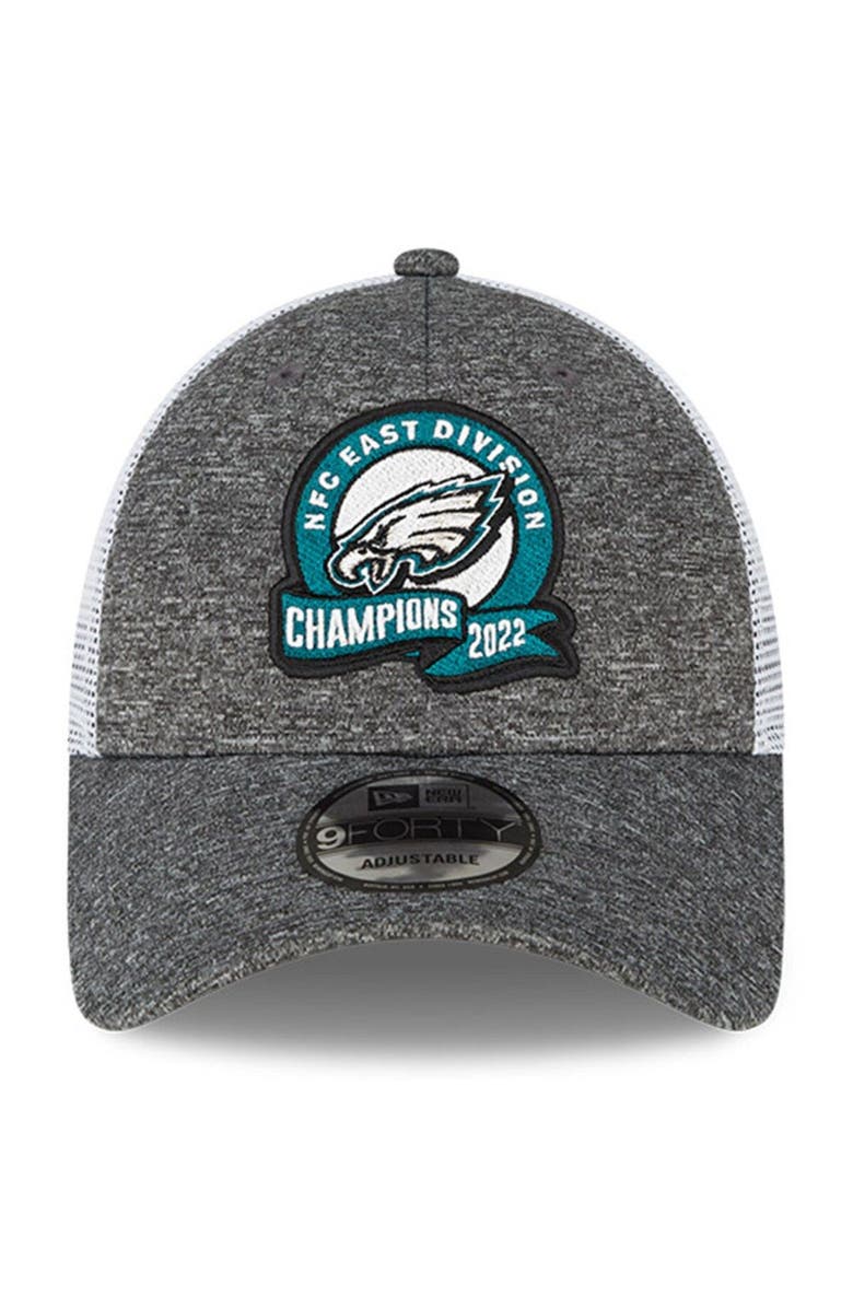 New Era Men's New Era Heather Gray Philadelphia Eagles 2022 NFC East Division Champions Locker Room 9FORTY Adjustable Hat, Alternate, color, Heather Gray