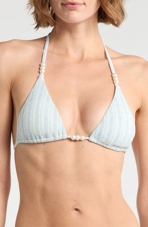 Palm Triangle Bikini Top