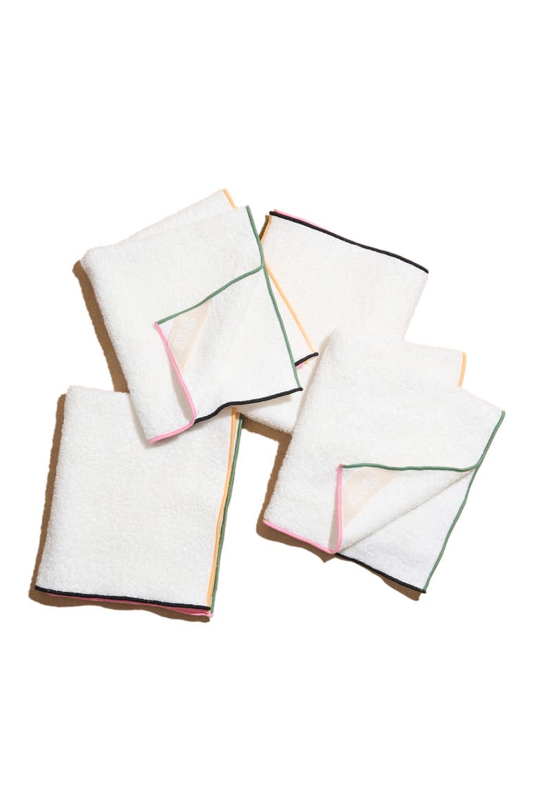 Macaw Set of 4 Terry Cloth Dish Towels, Alternate, color, WHITE