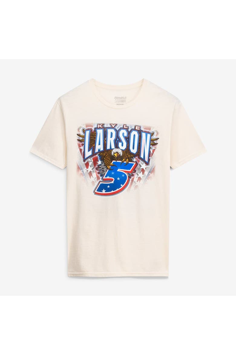 Men's Hendrick Motorsports Team Collection  Cream Kyle Larson #5 Crewneck T-Shirt, Alternate, color, Cream
