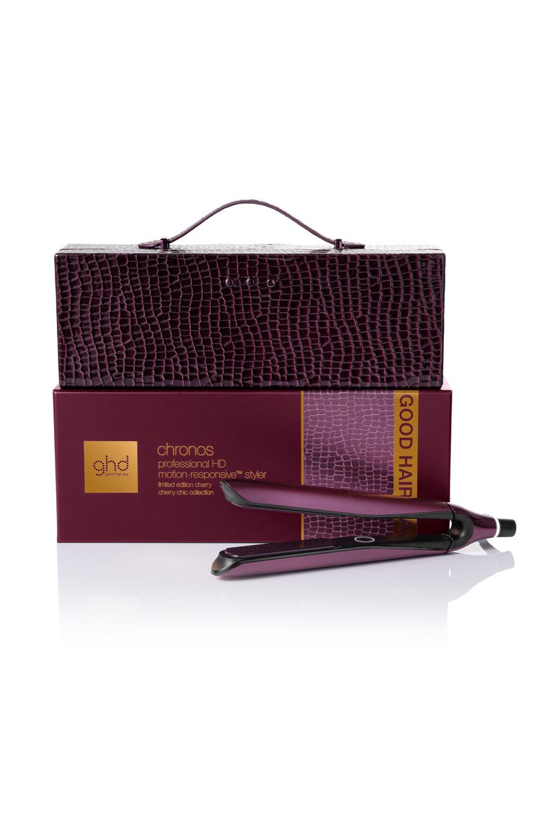 ghd Chronos Styler 1-Inch Flat Iron Gift Set in Cherry Chic, Main, color, Black Cherry