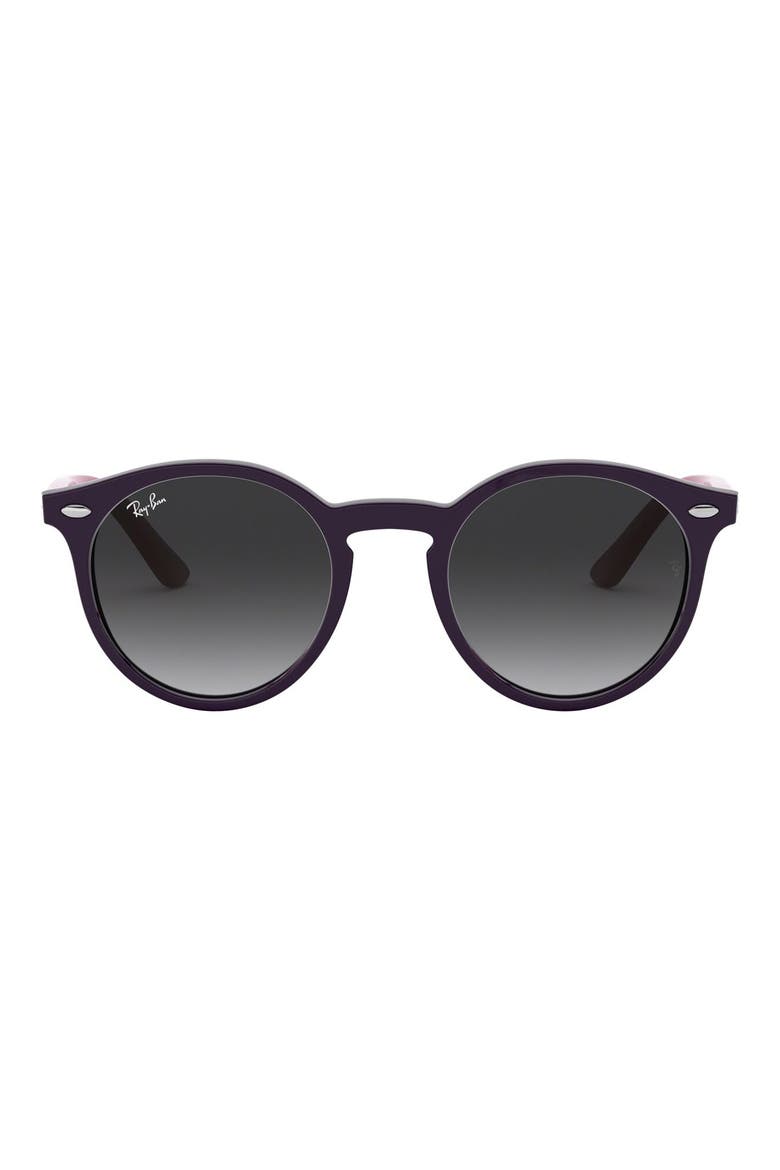 Junior 44mm Round Sunglasses, Main, color, GRY GRAD