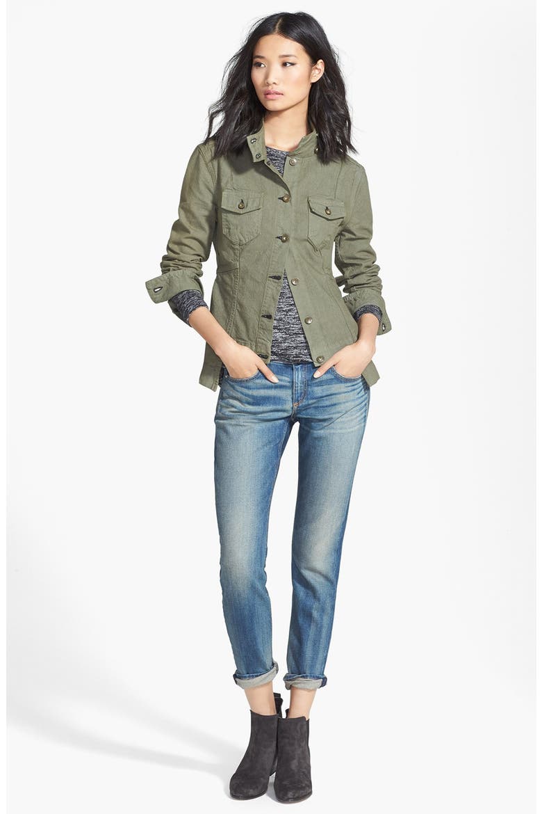 'Chamberlain' Stand Collar Step Hem Jacket (Nordstrom Exclusive), Alternate, color, ARMY