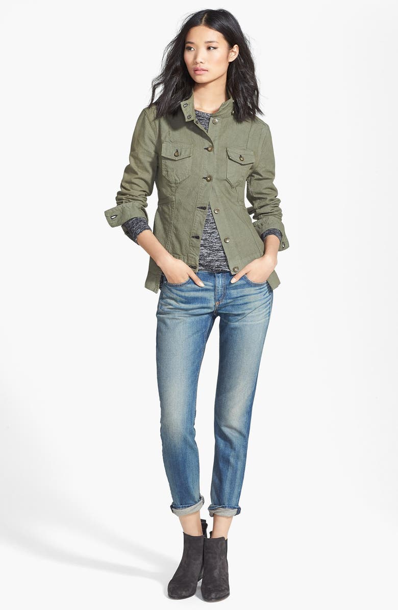 rag & bone/JEAN 'Chamberlain' Stand Collar Step Hem Jacket, Alternate, color, 