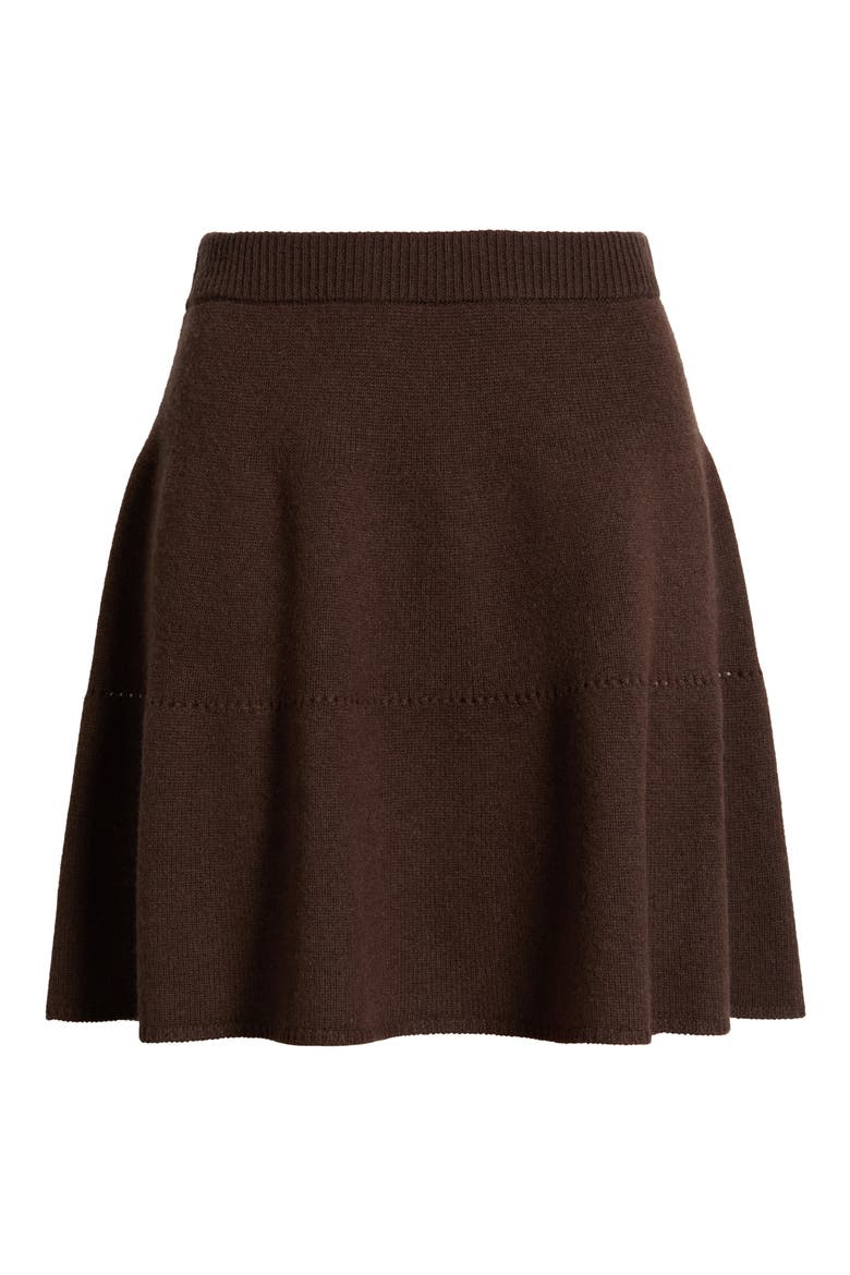 Wool & Cashmere Miniskirt, Main, color, BROWN CHICORY