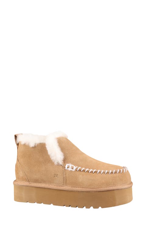 Suede Genuine Shearling Lined Water Repellent Boot (Women)