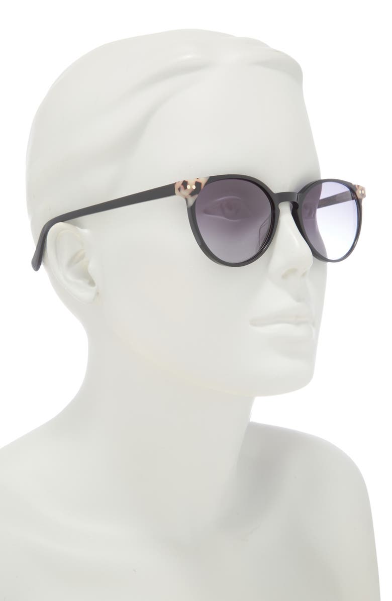 Ted Baker London 53mm Full Rim Round Sunglasses, Alternate, color,