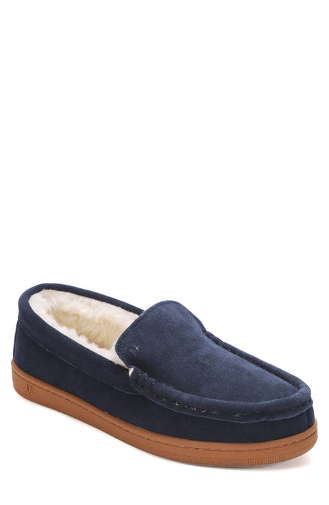 Harrison Faux Shearling Lined Moc Slipper (Men)