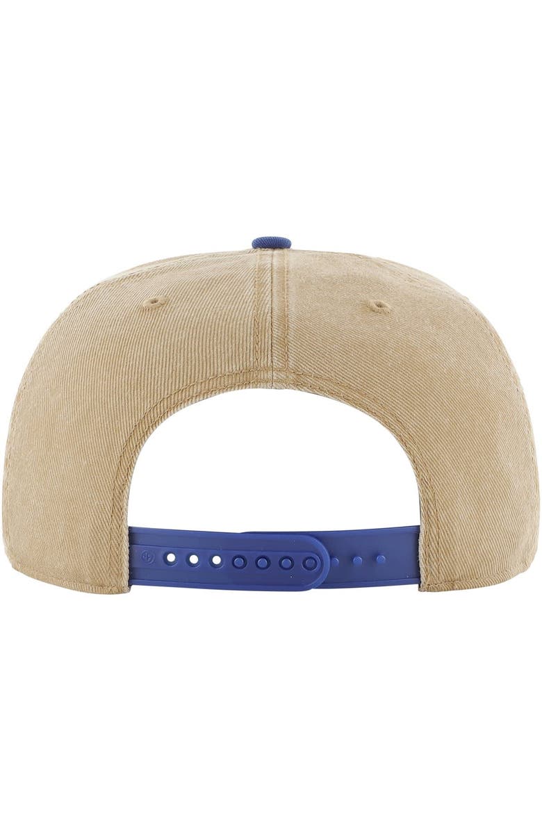 '47 Men's '47 Khaki/Blue Dallas Mavericks Chilmark Captain Snapback Hat, Alternate, color,