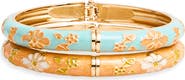 NATASHA 2-Pack Enamel Hinge Bracelets