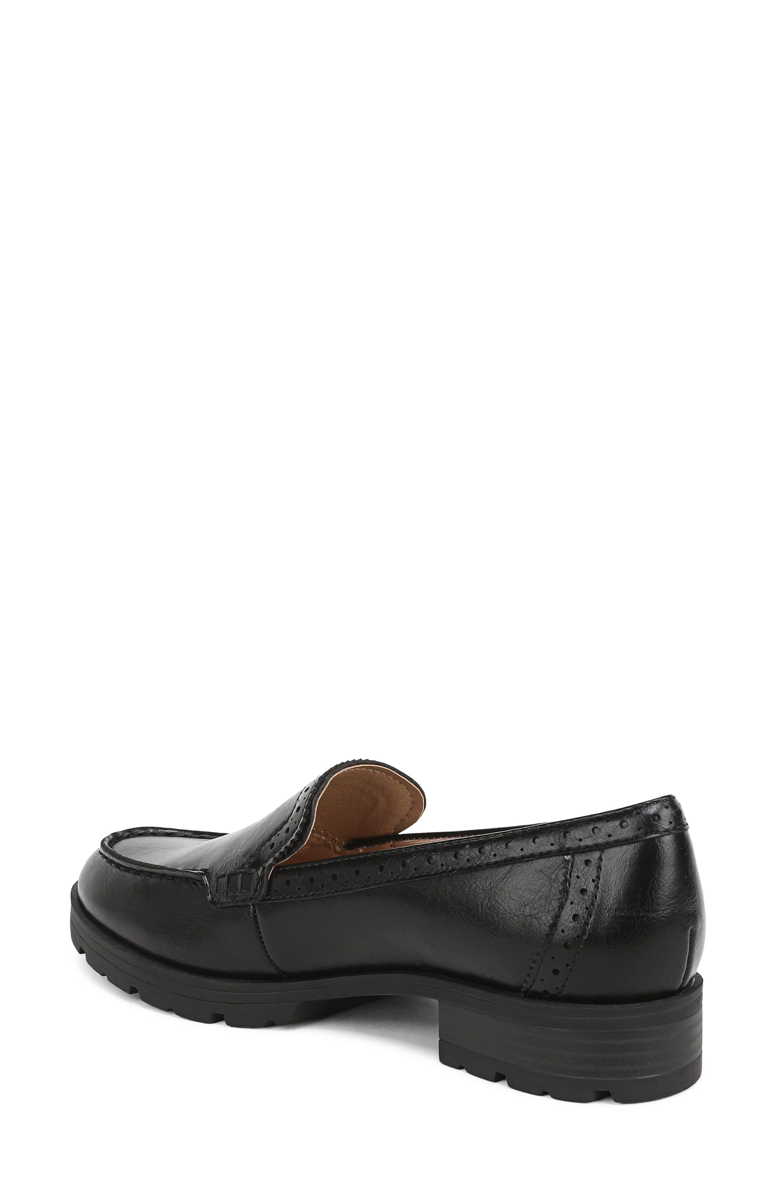 London 4 Faux Leather Loafer, Alternate, color, BLACK