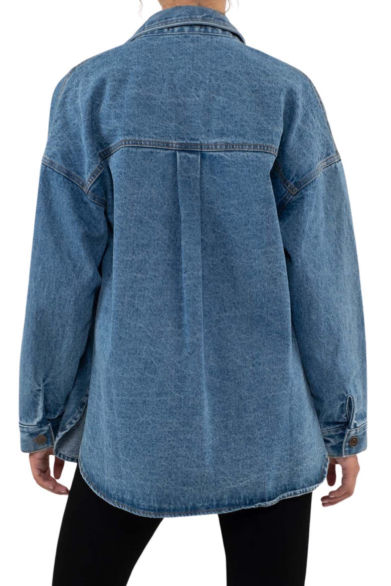 Cotton Denim Shirt Jacket, Alternate, color, DENIM