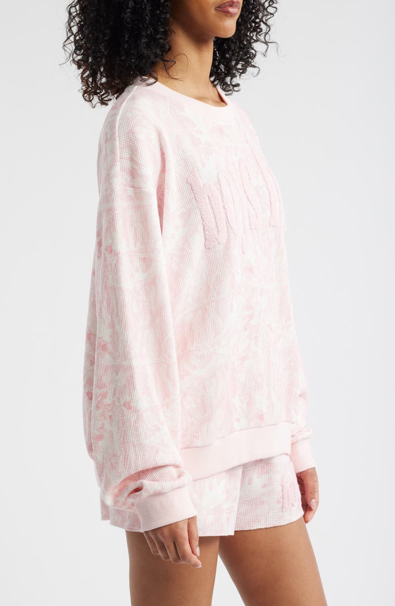 BOYS LIE Kara Waffle Stitch Sweatshirt, Alternate, color, Pink