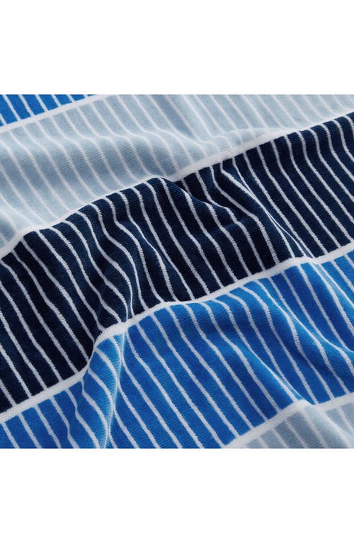 Shop Calvin Klein Blocked Yarn Dye 2-piece Beach Towel Set In Indigo/marine Blue/blue Bell