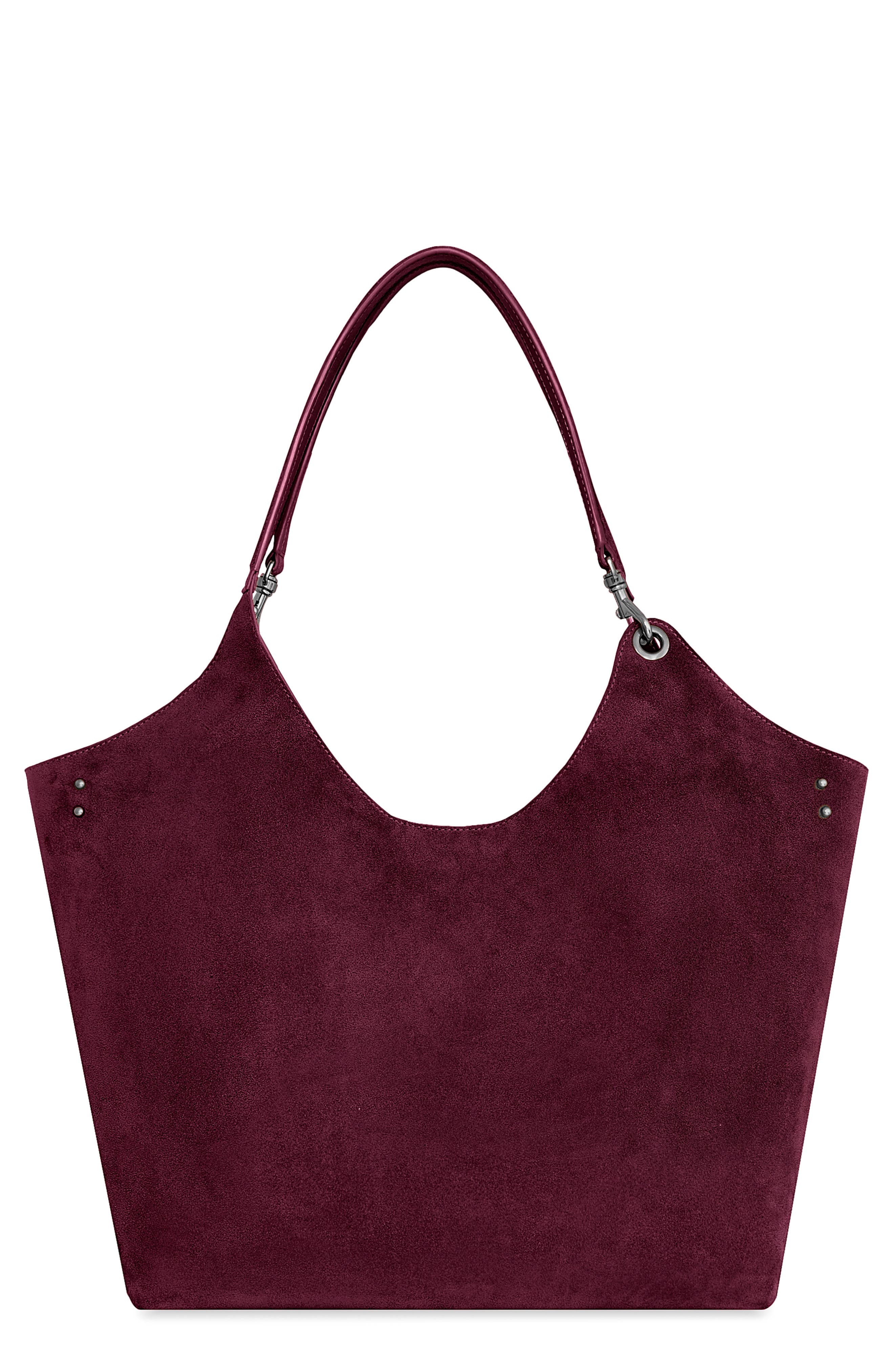 Rebecca Minkoff Perfect Suede Tote, Main, color, Mulberry