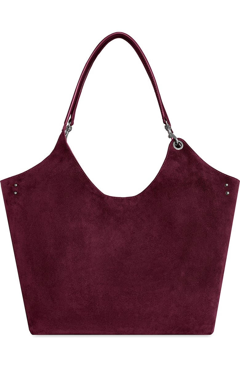 Rebecca Minkoff Perfect Suede Tote, Main, color, Mulberry