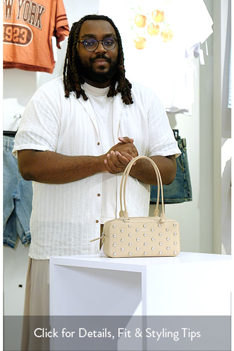 Studded Boxy Leather Shoulder Bag (Nordstrom Exclusive) video