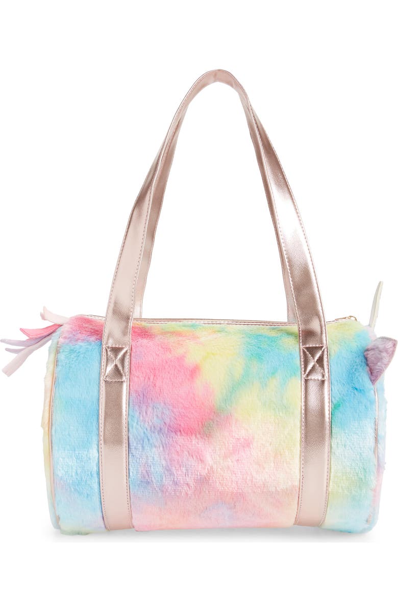 Under One Sky Kitty Faux Fur Weekend Duffle Bag, Alternate, color,