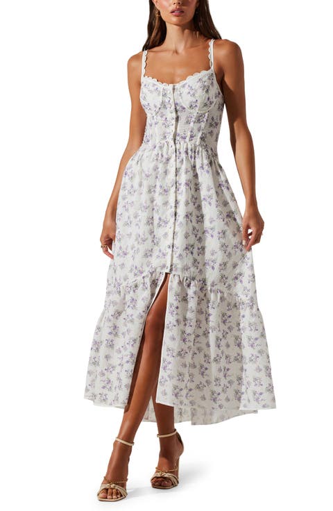 Yamila Floral Cotton Blend Eyelet Midi Sundress