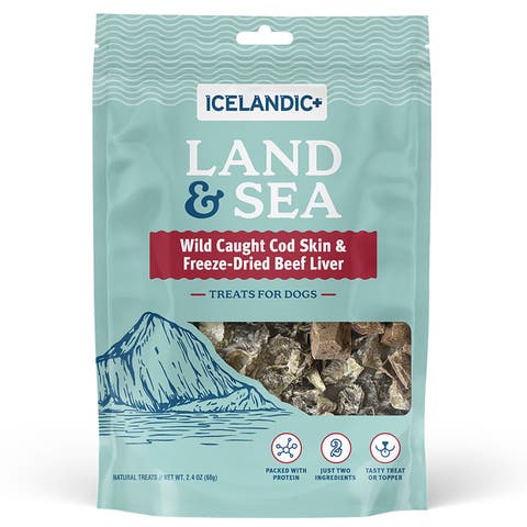 Land & Sea Wild Caught Cod Skin & Freezedried Beef Liver