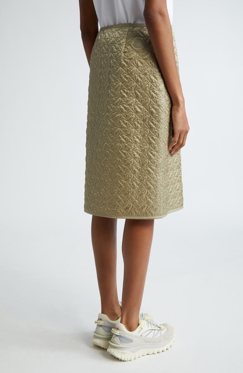 Moncler Quilted Nylon Pencil Skirt, Alternate, color, 