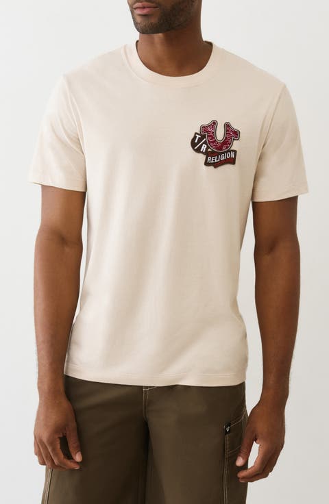 Embroidered Patch Graphic T-Shirt
