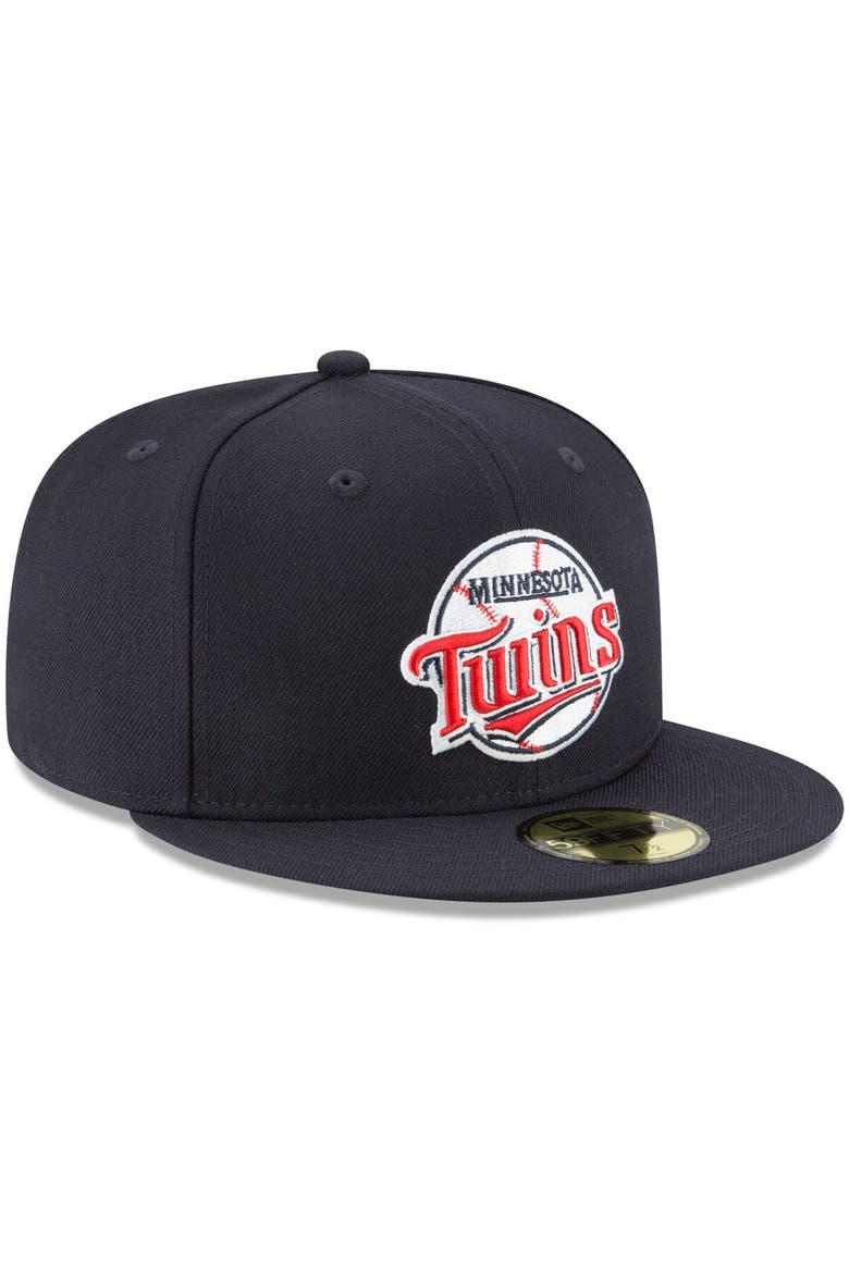 Men's New Era Navy Minnesota Twins Cooperstown Collection Wool 59FIFTY Fitted Hat, Alternate, color, Navy