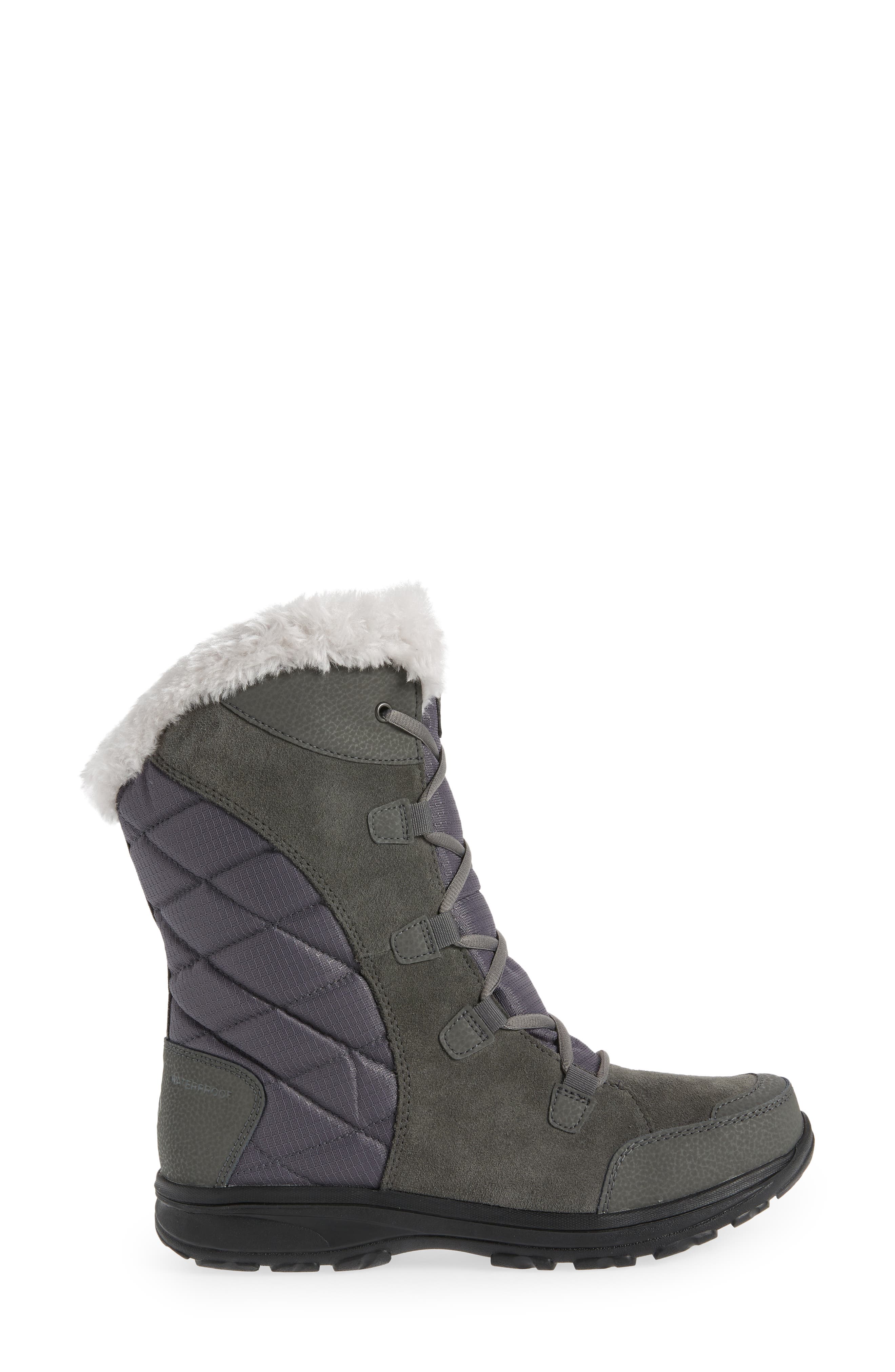 Columbia Ice Maiden II Faux Fur Lined Boot, Alternate, color, Black Columbia Grey