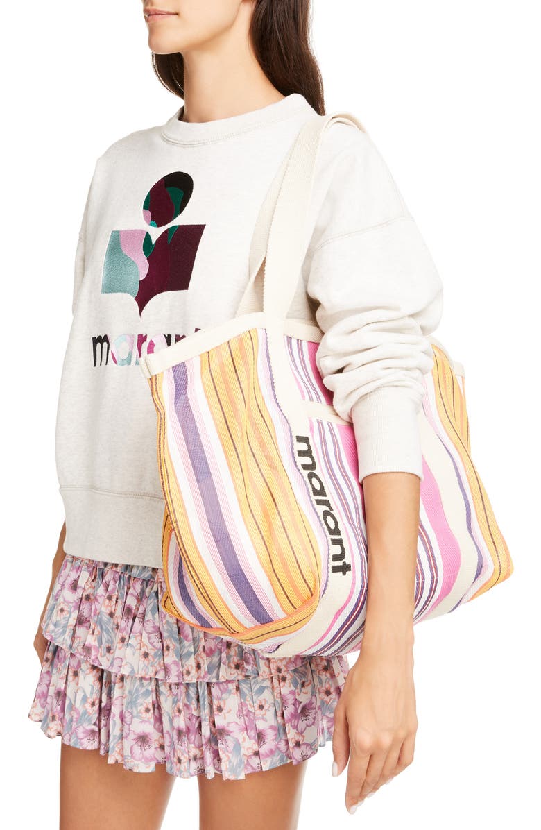 Isabel Marant Darwen Stripe Tote, Alternate, color,