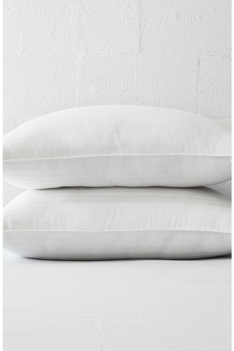 HOME SPUN Plush Down Alternative Gel Fiber Pillows - Pack of 2, Main, color, WHITE