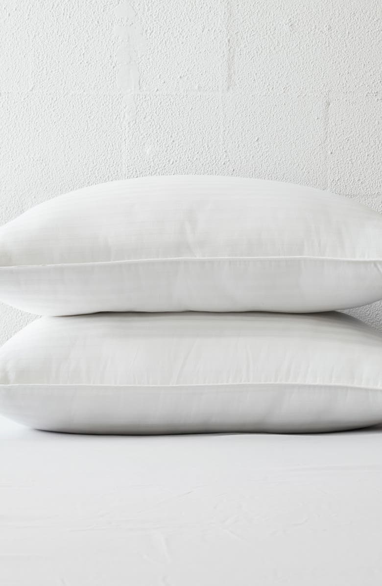 HOMESPUN HOME SPUN Plush Down Alternative Gel Fiber Pillows - Pack of 2, Main, color, White