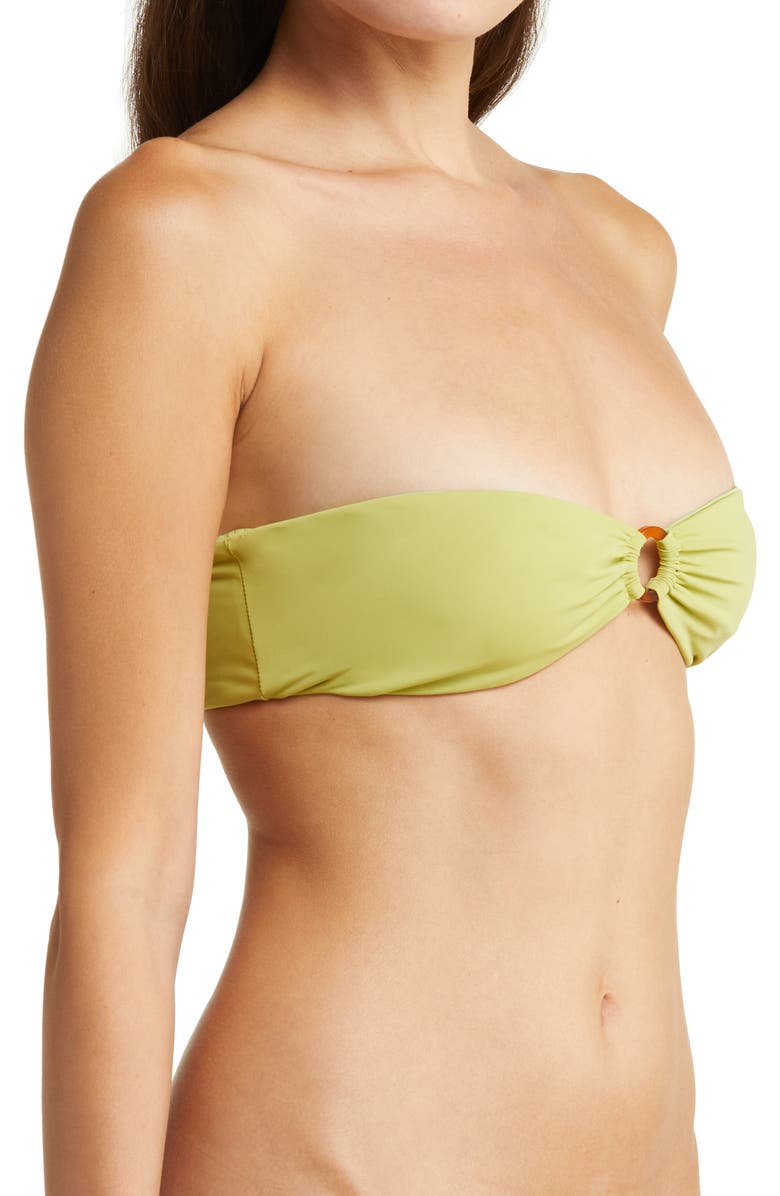 HOUSE OF CB Bandeau Bikini Top, Alternate, color, Olive