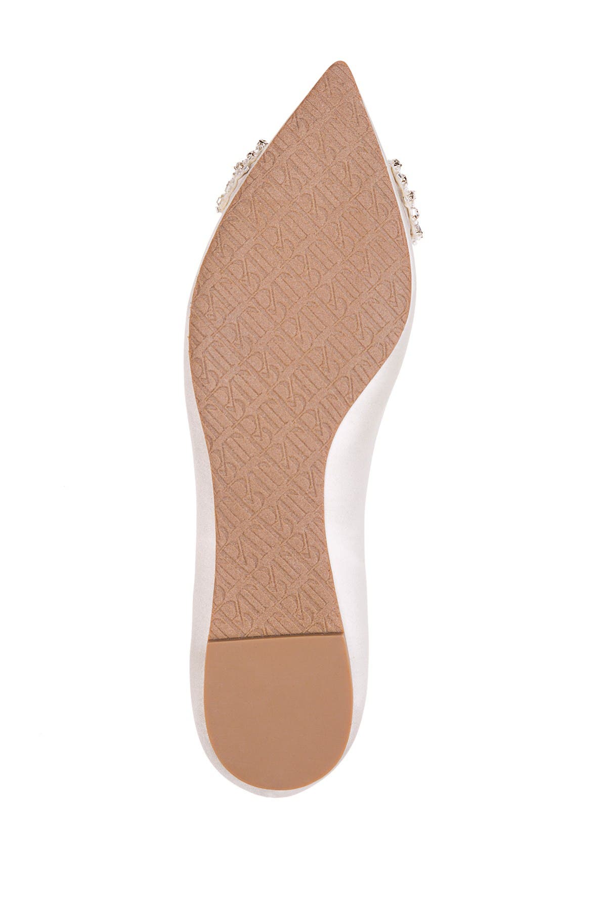 Badgley Mischka Collection Eavan Embellished Satin Flat, Alternate, color, 