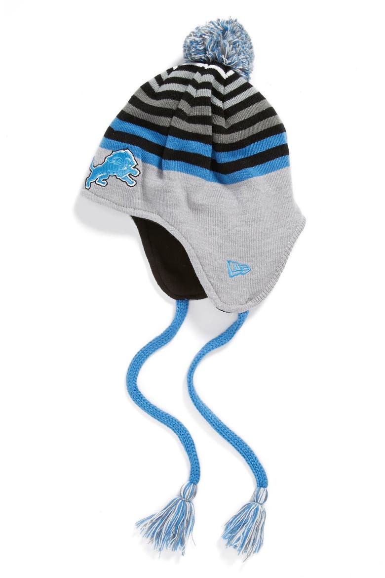 Cap 'Detroit Lions' Stripe Tassel Hat, Main, color, DETROIT LIONS