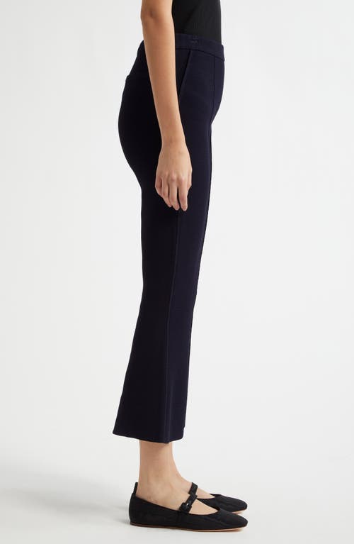 3.1 Phillip Lim Compact Rib Pull-on Crop Kick Flare Pants In Midnight