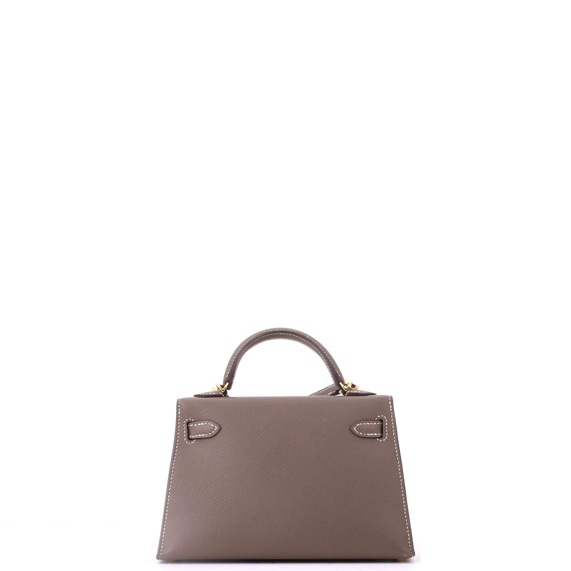 Pre-Owned Hermes Kelly Mini II Bag Grey Epsom with Gold Hardware 20, Alternate, color, Etoupe
