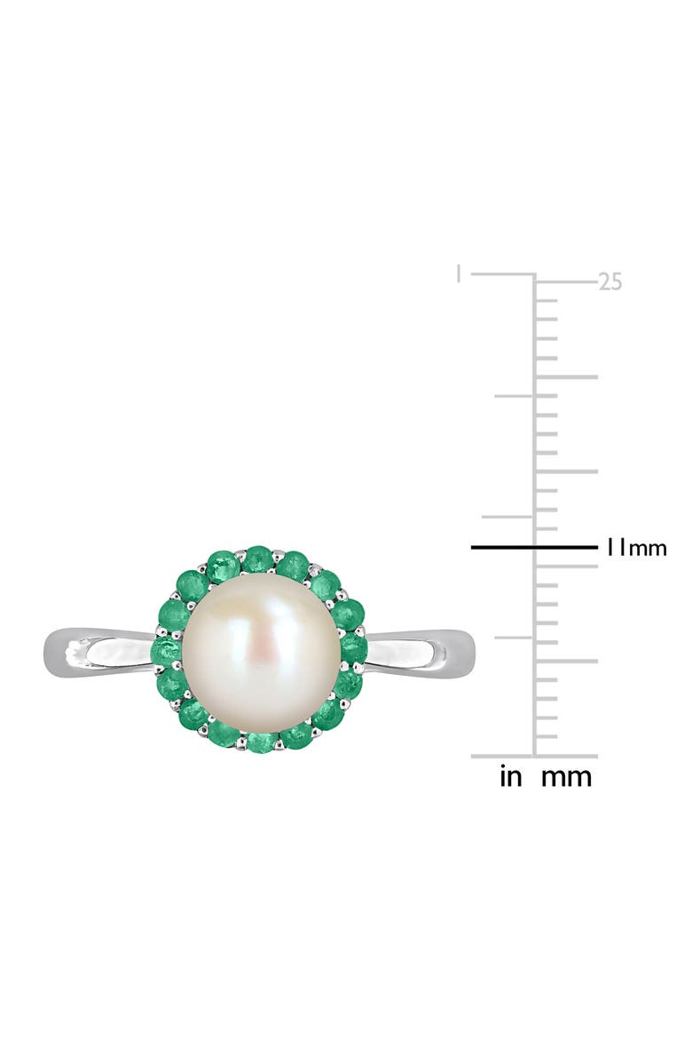 Semiprecious Stone & Cultured Pearl Ring, Alternate, color, GREEN