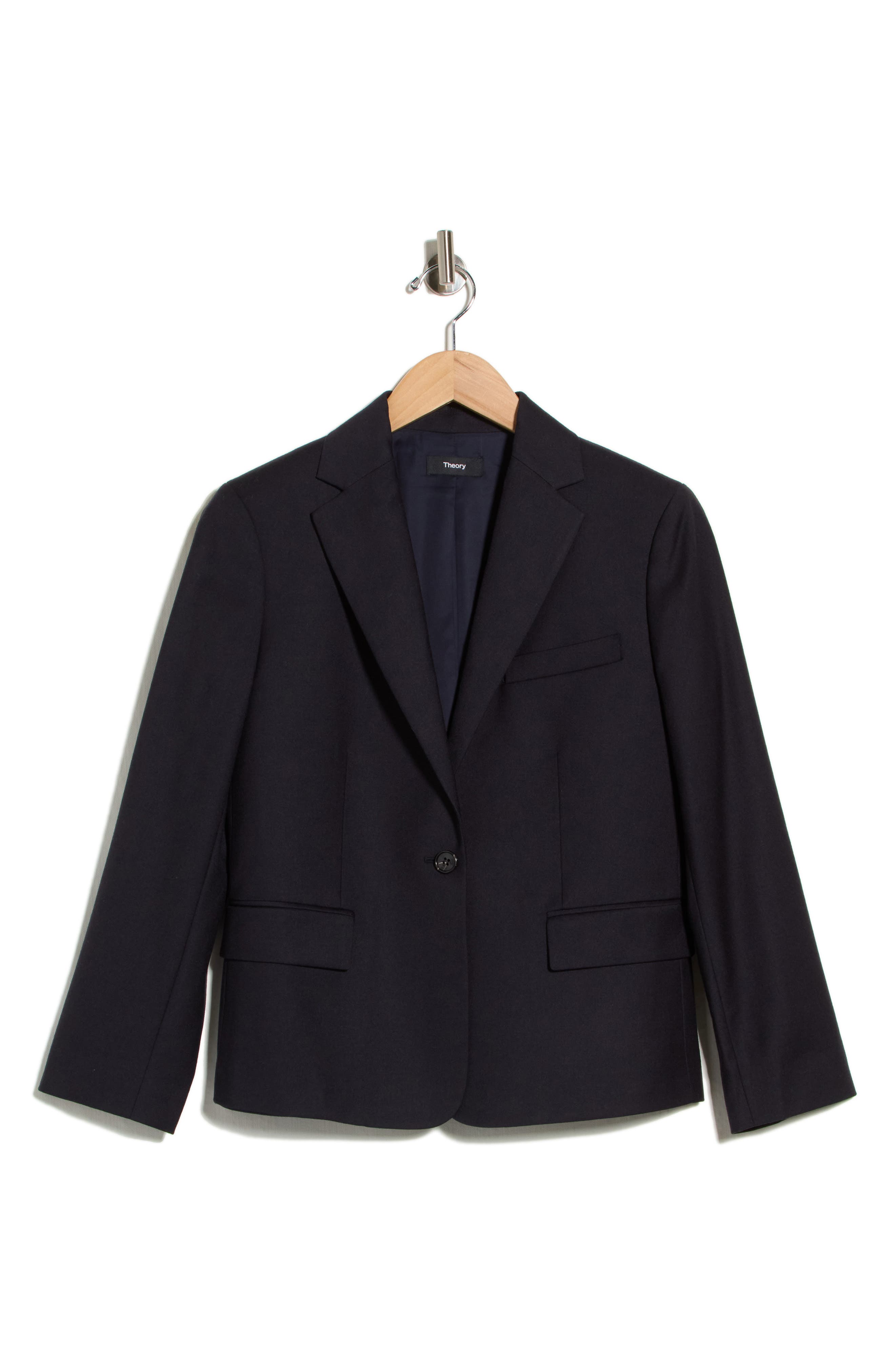 Slim Fit Notch Lapel Virgin Wool Blazer