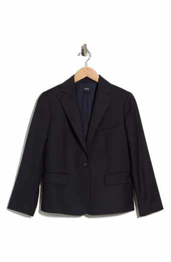 Slim Fit Notch Lapel Virgin Wool Blazer