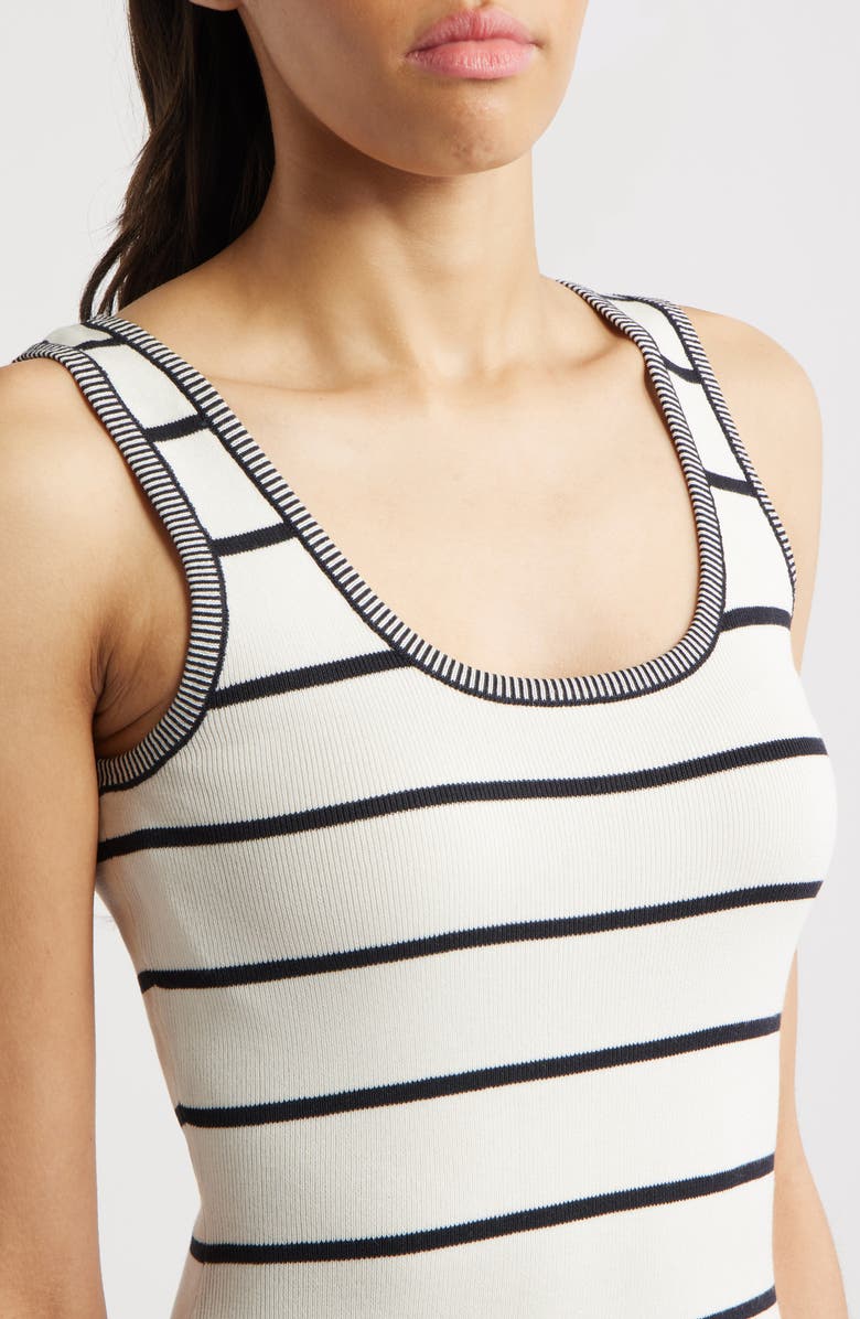 MOON RIVER Mixed Media Maxi Dress, Alternate, color, Navy