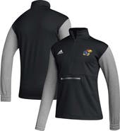 adidas Men's adidas Black Kansas Jayhawks Sideline AEROREADY Half-Zip Top