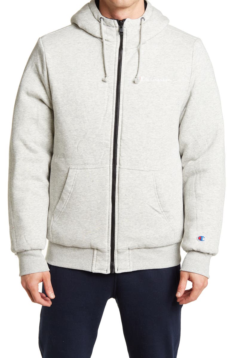 Champion Reversible Powerblend Puffer Hooded Jacket, Alternate, color, 