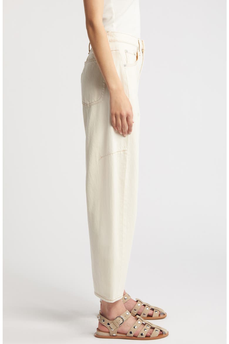 Charlie Organic Cotton Barrel Jeans, Alternate, color, ECRU