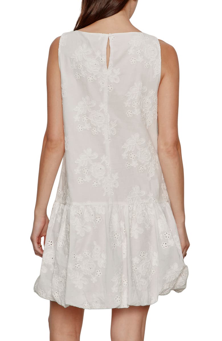 Sanctuary Garden Cotton Eyelet Bubble Hem Minidress, Alternate, color, White