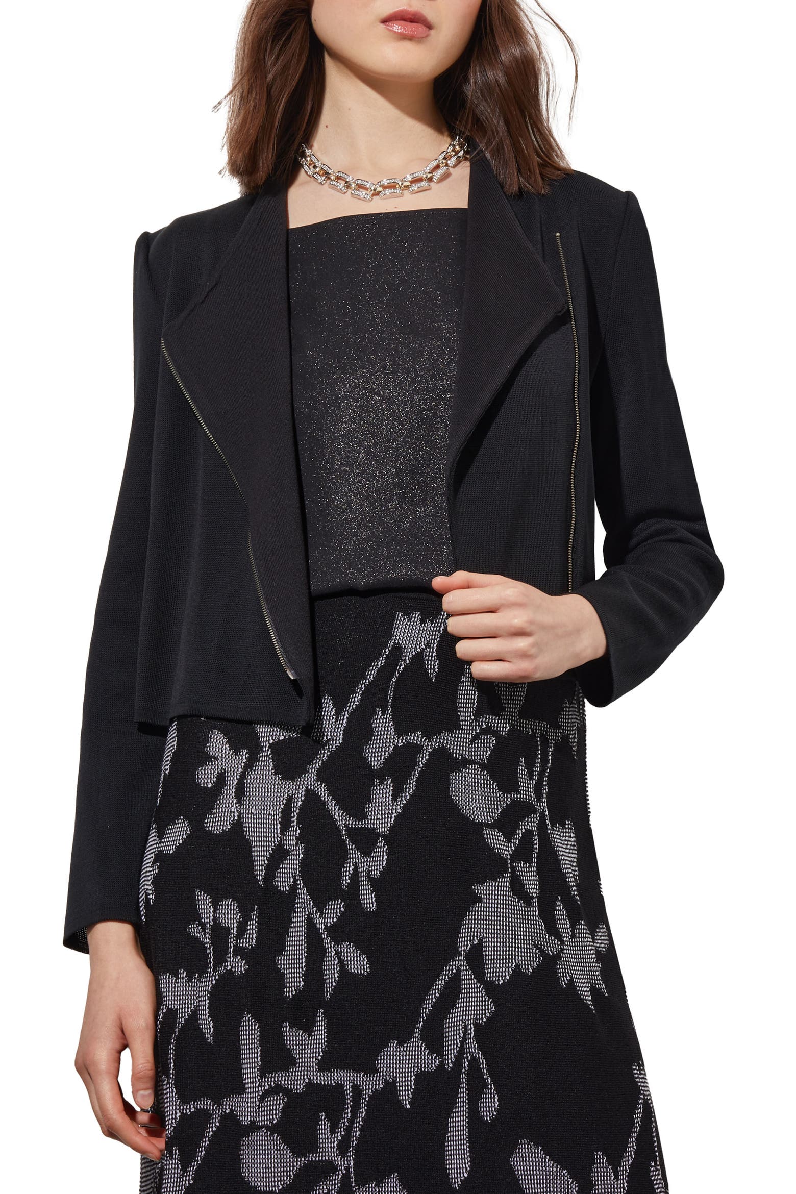 Ming Out Ming Wang Knit Moto Jacket (Women) | Nordstromrack