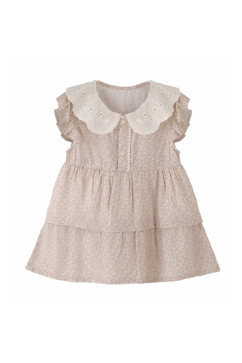 Floral Tiered Dress, Main, color, Ivory