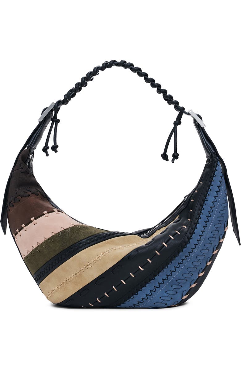 Desigual Faux Leather Crossbody Bag, Main, color, Brown